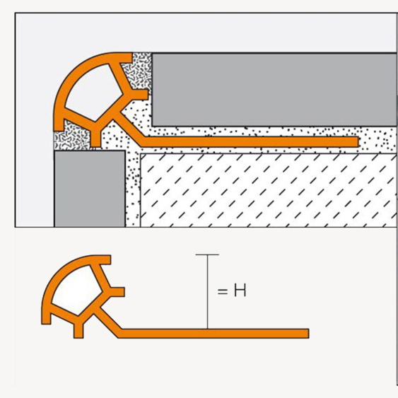 Profilé d'angle mur PVC blanc PRO W - 2,5 m