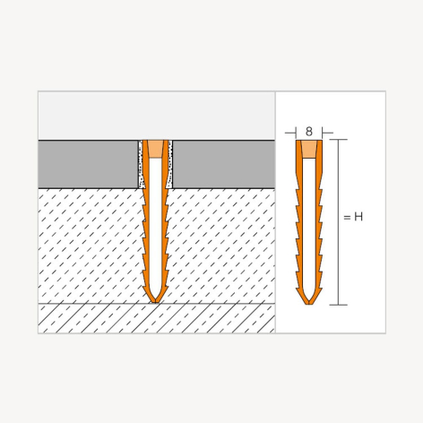 Profilé de mouvements PVC MOP 35 G - 2,5 m