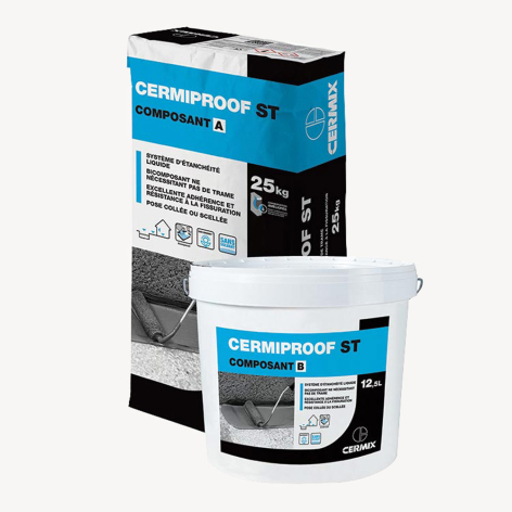 Système bicomposant d'étanchéité sous carrelage Cermiproof ST